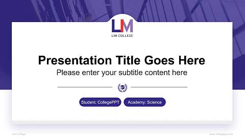 Lim College National Scholarship Defense PPT Template