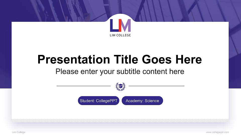 Lim College National Scholarship Defense PPT Template16:9 ratio PPT effect preview image