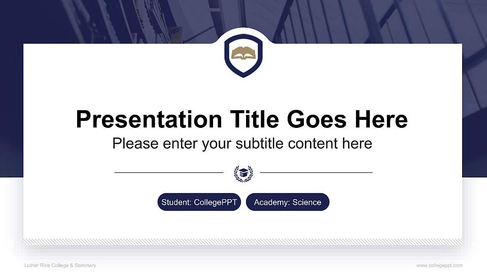 Luther Rice College & Seminary National Scholarship Defense PPT Template16:9 ratio PPT effect preview image
