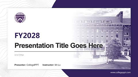 Loras College Academic Presentation/Research Findings Report PPT Template