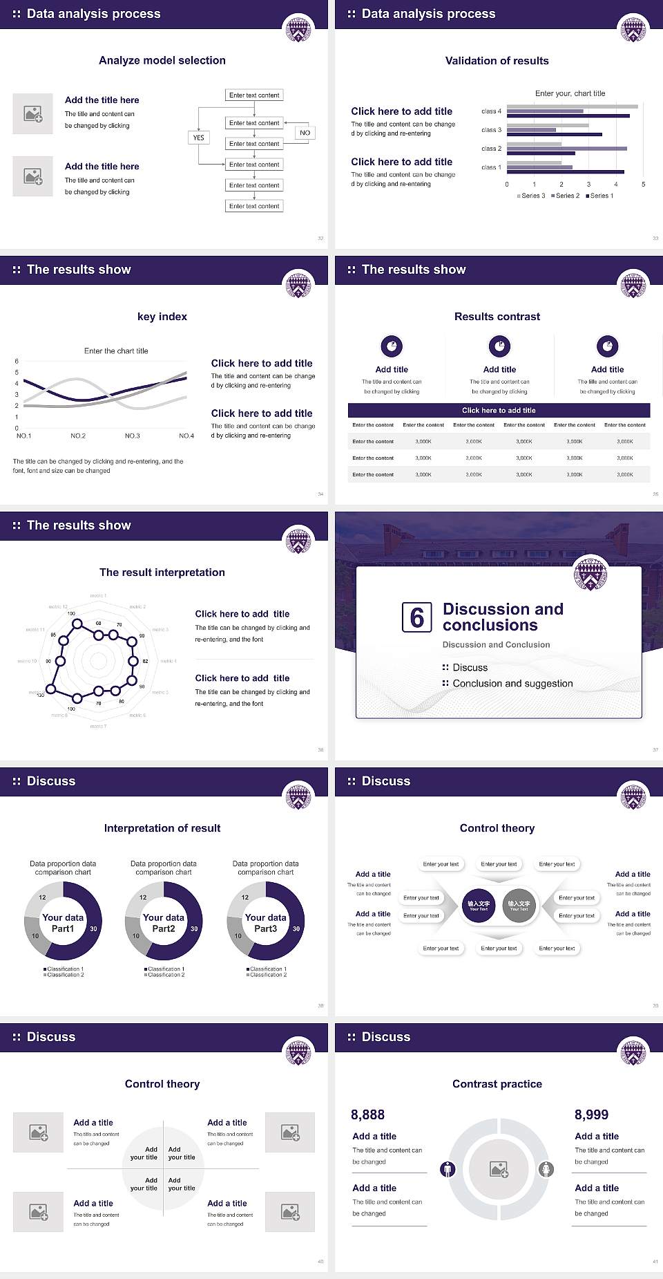 Loras College Graduation Thesis Defense PPT Template4:3 ratio PPT effect preview image5