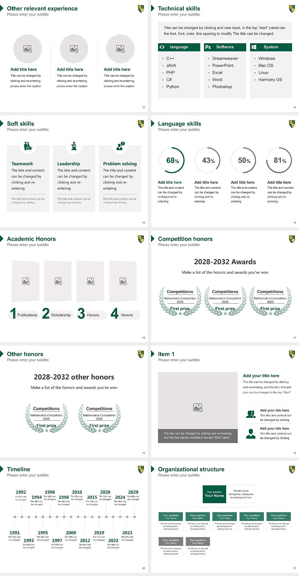 Lees-Mcrae College Resume PPT Template4:3 ratio PPT effect preview image3