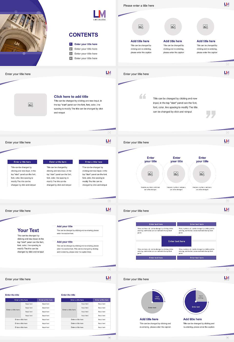 Lim College Course/Courseware Creation PPT Template16:9 ratio PPT effect preview image2