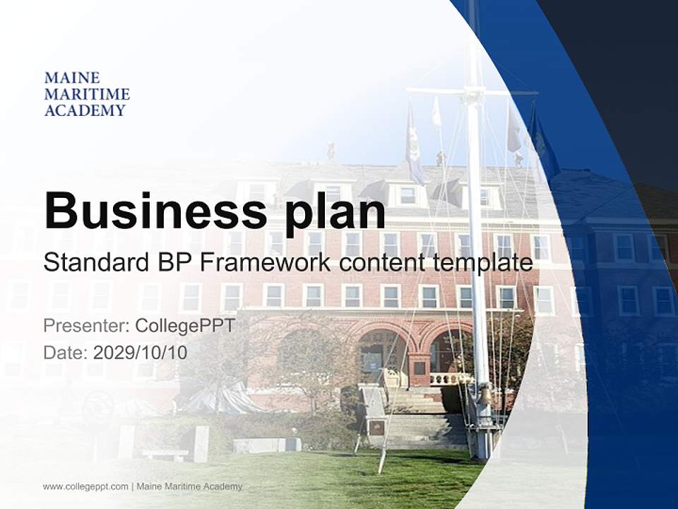 Maine Maritime Academy Competition/Entrepreneurship Contest PPT Template4:3 ratio PPT effect preview image9