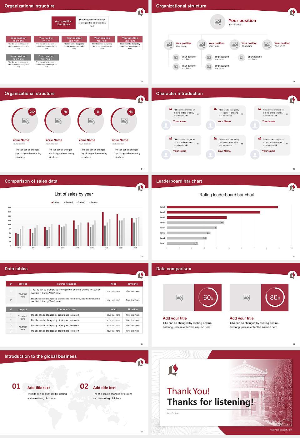 Luther Seminary Academic Presentation/Research Findings Report PPT Template16:9 ratio PPT effect preview image4