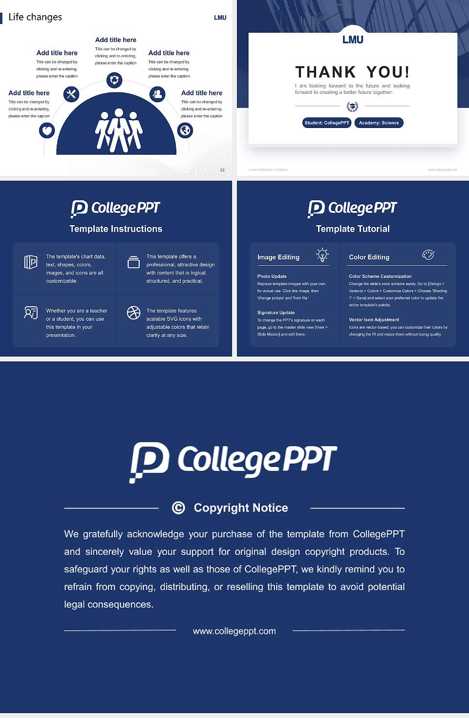 Lincoln Memorial University National Scholarship Defense PPT Template4:3 ratio PPT effect preview image4