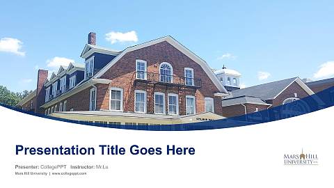 Mars Hill University Course/Courseware Creation PPT Template