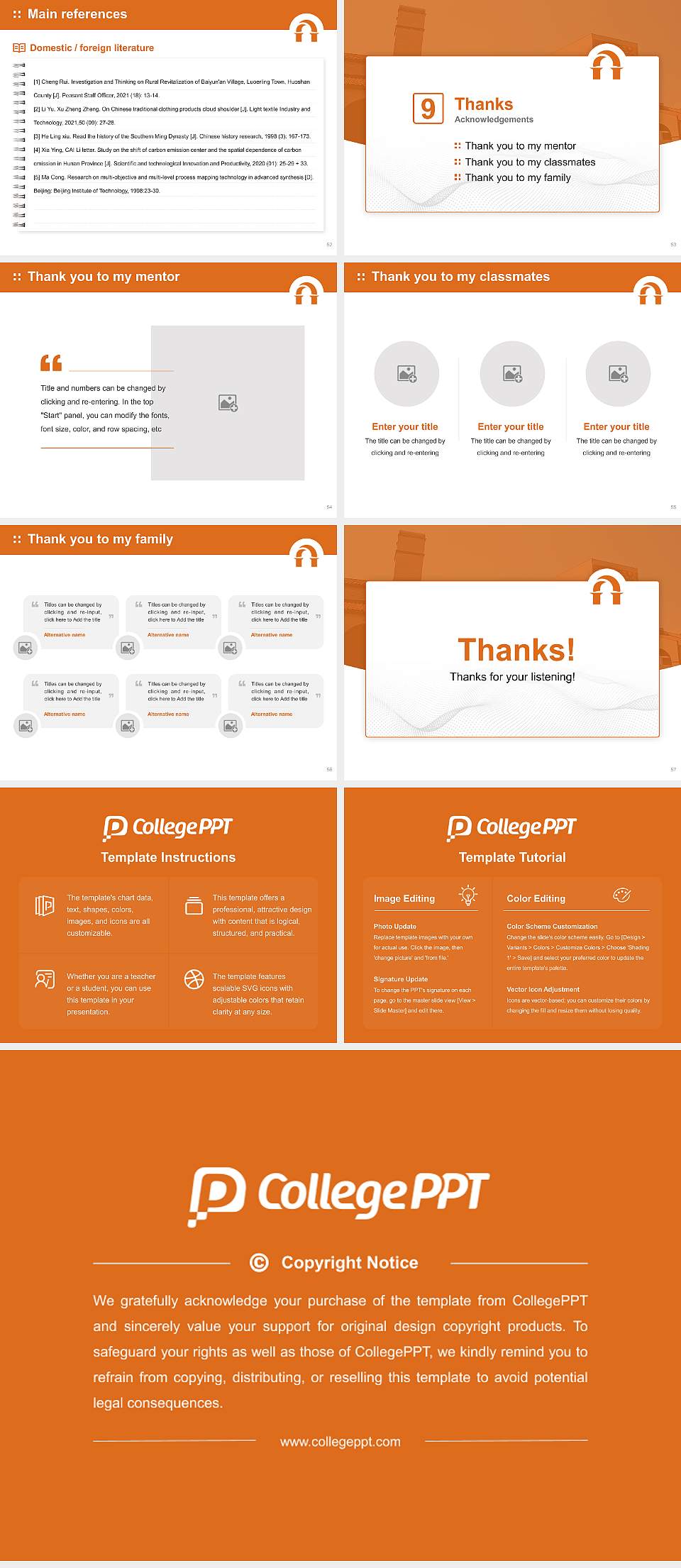 Lourdes University Graduation Thesis Defense PPT Template4:3 ratio PPT effect preview image7
