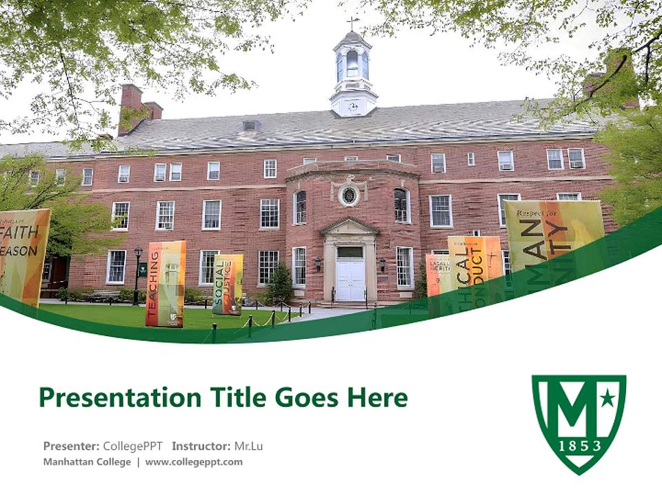 Manhattan College Course/Courseware Creation PPT Template4:3 ratio PPT effect preview image5
