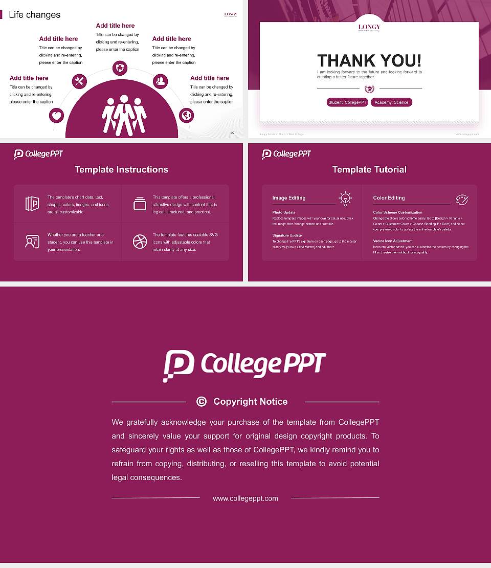 Longy School of Music of Bard College National Scholarship Defense PPT Template16:9 ratio PPT effect preview image4
