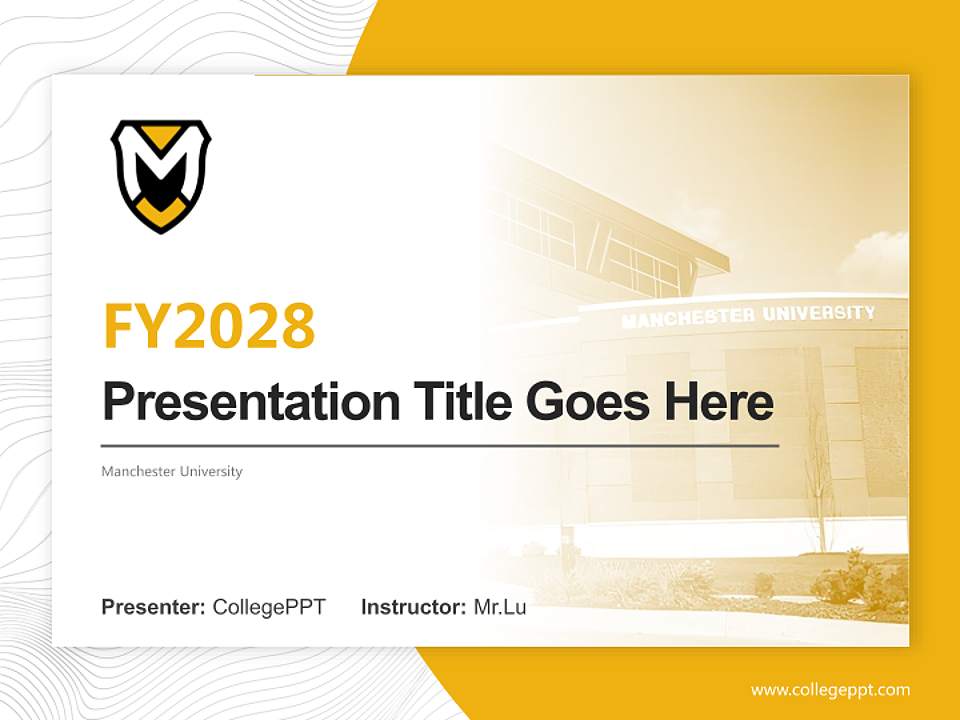 Manchester University Academic Presentation/Research Findings Report PPT Template4:3 ratio PPT effect preview image5