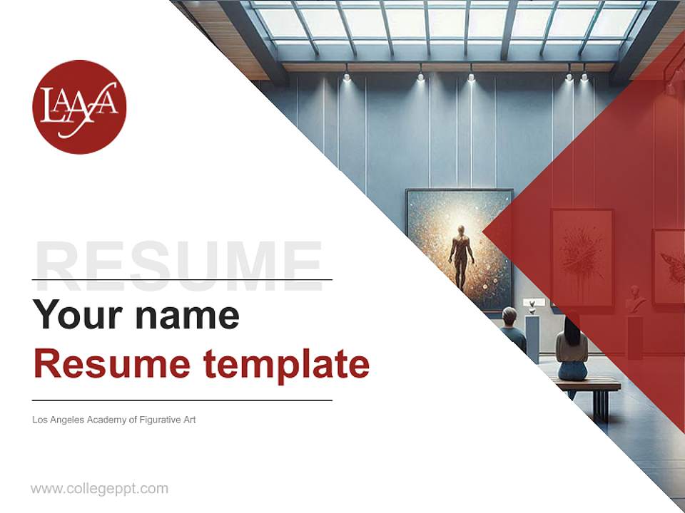 Los Angeles Academy of Figurative Art Resume PPT Template4:3 ratio PPT effect preview image5