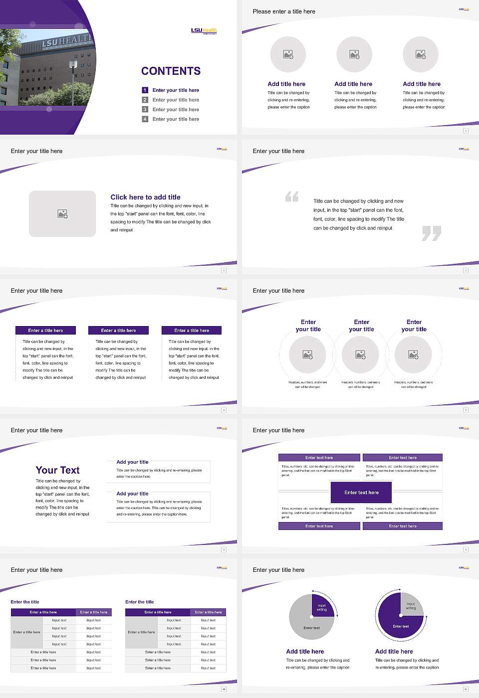 Louisiana State University Health Sciences Center-Shreveport Course/Courseware Creation PPT Template16:9 ratio PPT effect preview image2