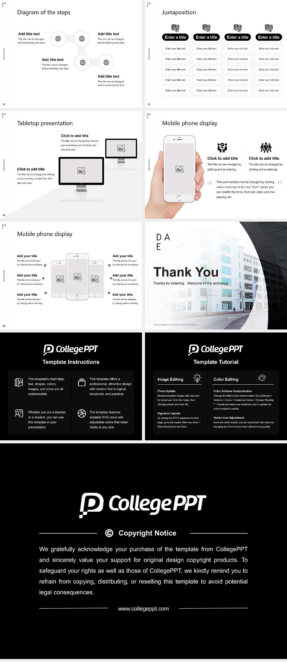 Design Academy Eindhoven Competition/Entrepreneurship Contest PPT Template4:3 ratio PPT effect preview image9