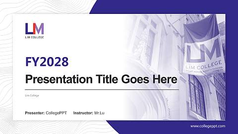 Lim College Academic Presentation/Research Findings Report PPT Template