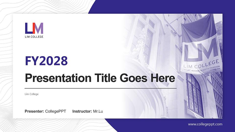 Lim College Academic Presentation/Research Findings Report PPT Template16:9 ratio PPT effect preview image