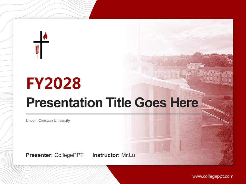 Lincoln Christian University Academic Presentation/Research Findings Report PPT Template4:3 ratio PPT effect preview image5