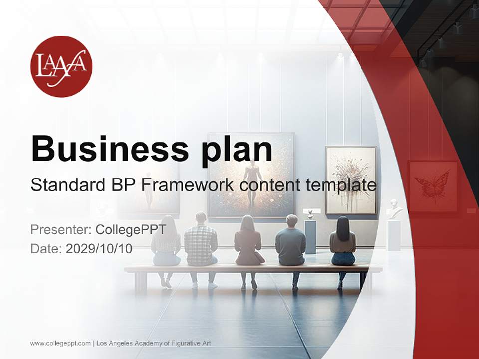 Los Angeles Academy of Figurative Art Competition/Entrepreneurship Contest PPT Template4:3 ratio PPT effect preview image9
