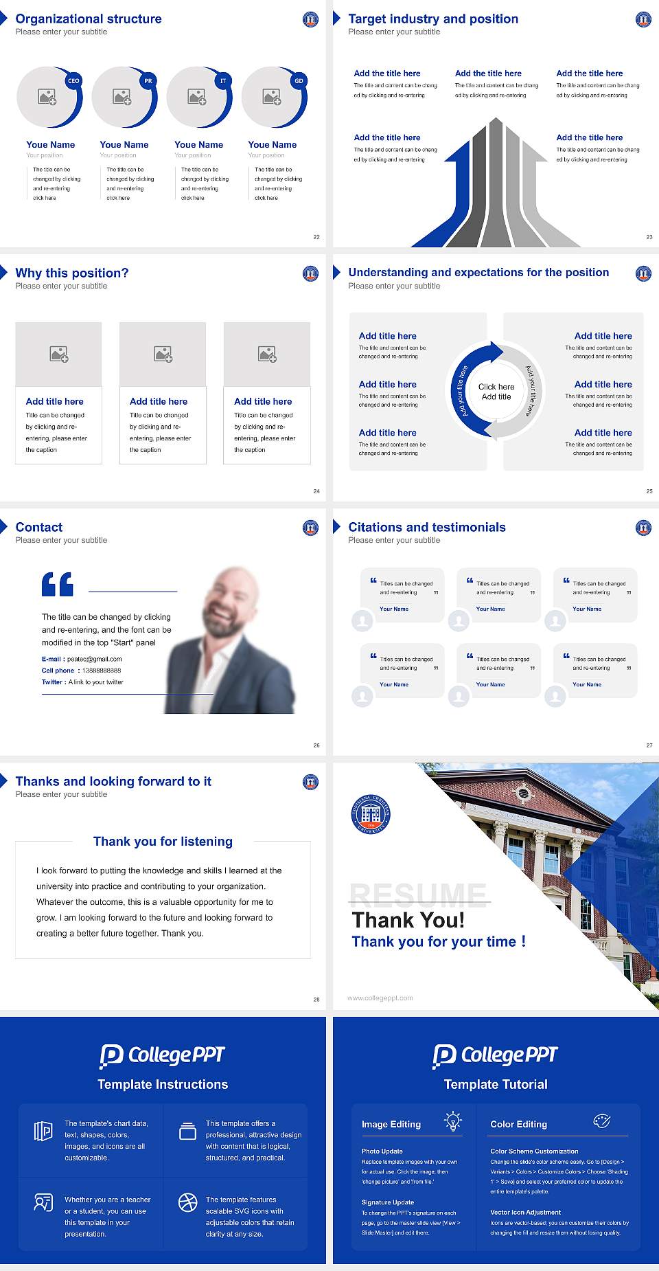 Louisiana Christian University Resume PPT Template4:3 ratio PPT effect preview image4