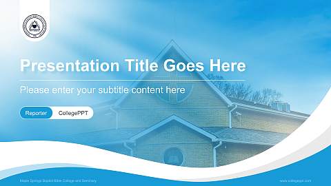 Maple Springs Baptist Bible College and Seminary Lecture Sharing and Networking Event PPT Template