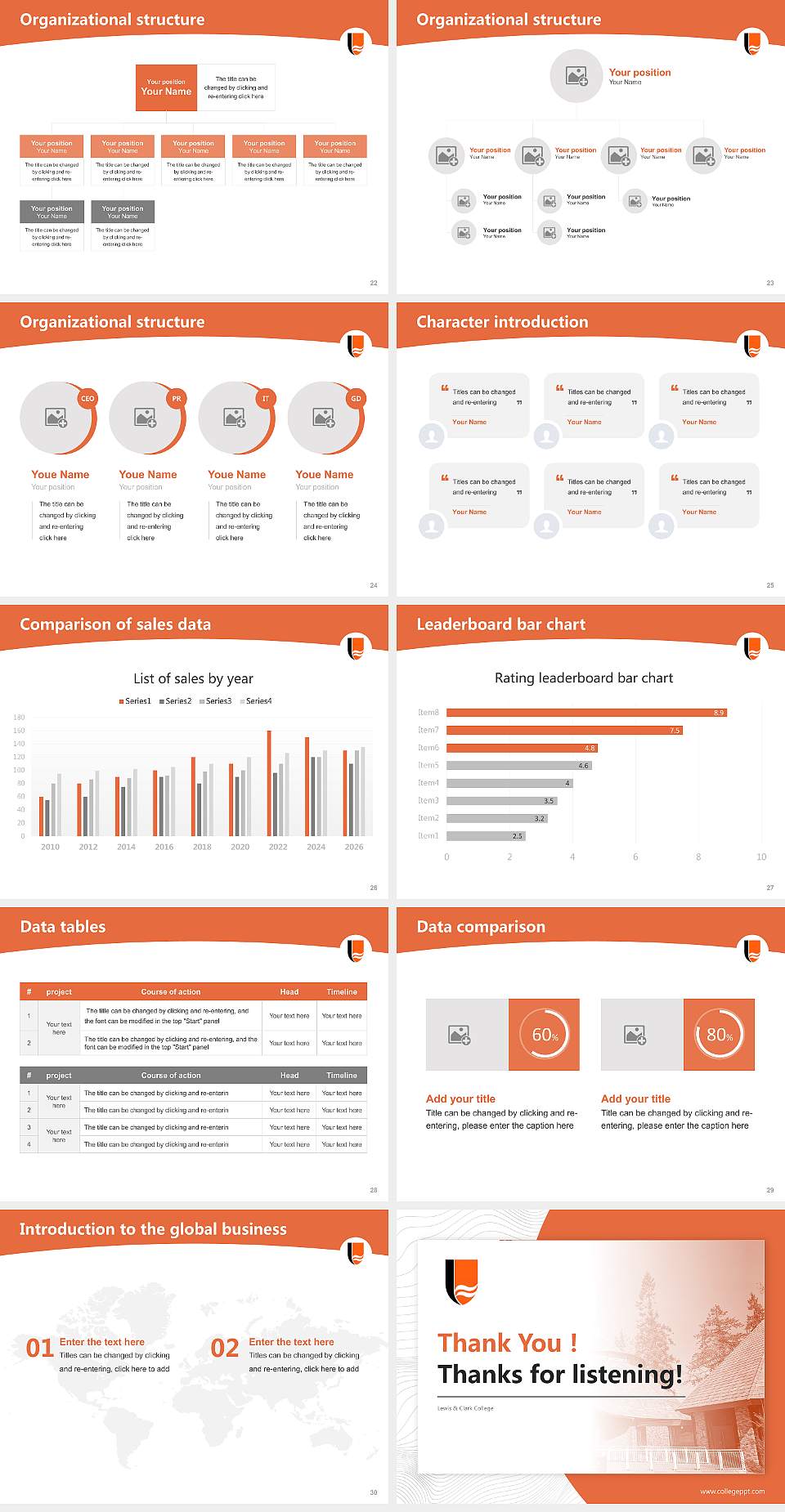 Lewis & Clark College Academic Presentation/Research Findings Report PPT Template4:3 ratio PPT effect preview image4