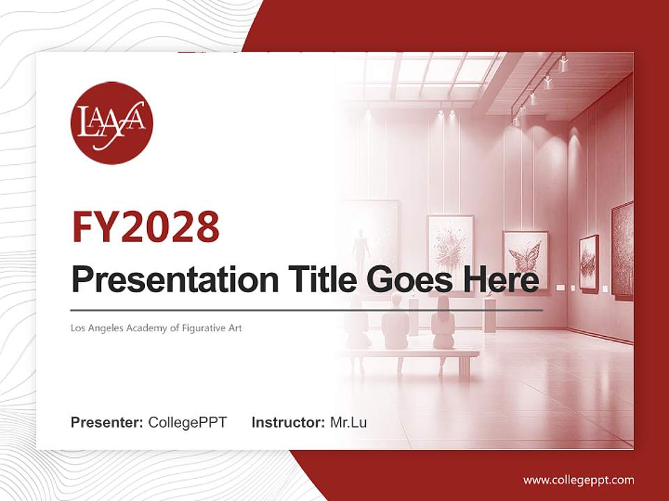 Los Angeles Academy of Figurative Art Academic Presentation/Research Findings Report PPT Template4:3 ratio PPT effect preview image5