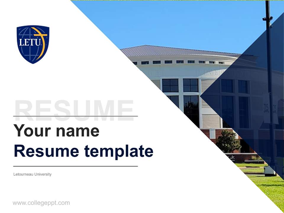 Letourneau University Resume PPT Template4:3 ratio PPT effect preview image5