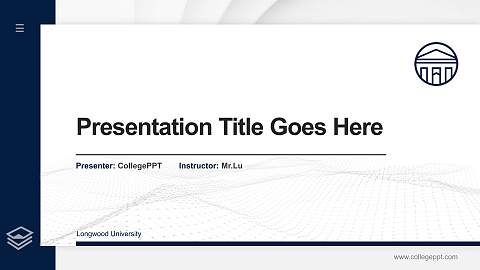 Longwood University Thesis Proposal/Graduation Defense PPT Template