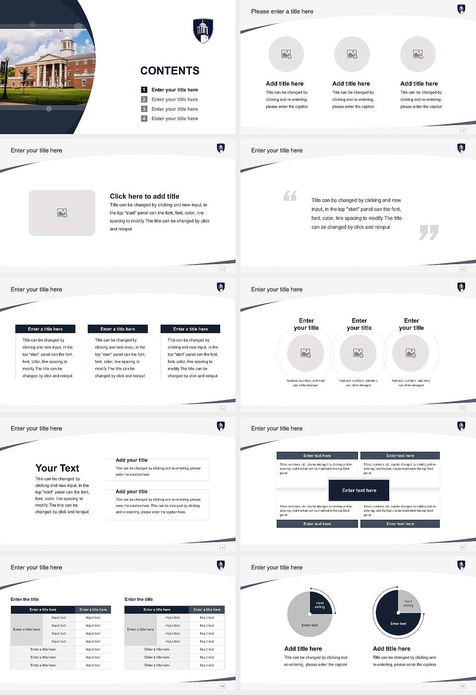 Lyon College Course/Courseware Creation PPT Template16:9 ratio PPT effect preview image2