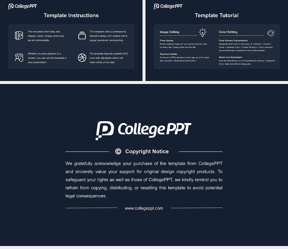 Lyon College Course/Courseware Creation PPT Template16:9 ratio PPT effect preview image5