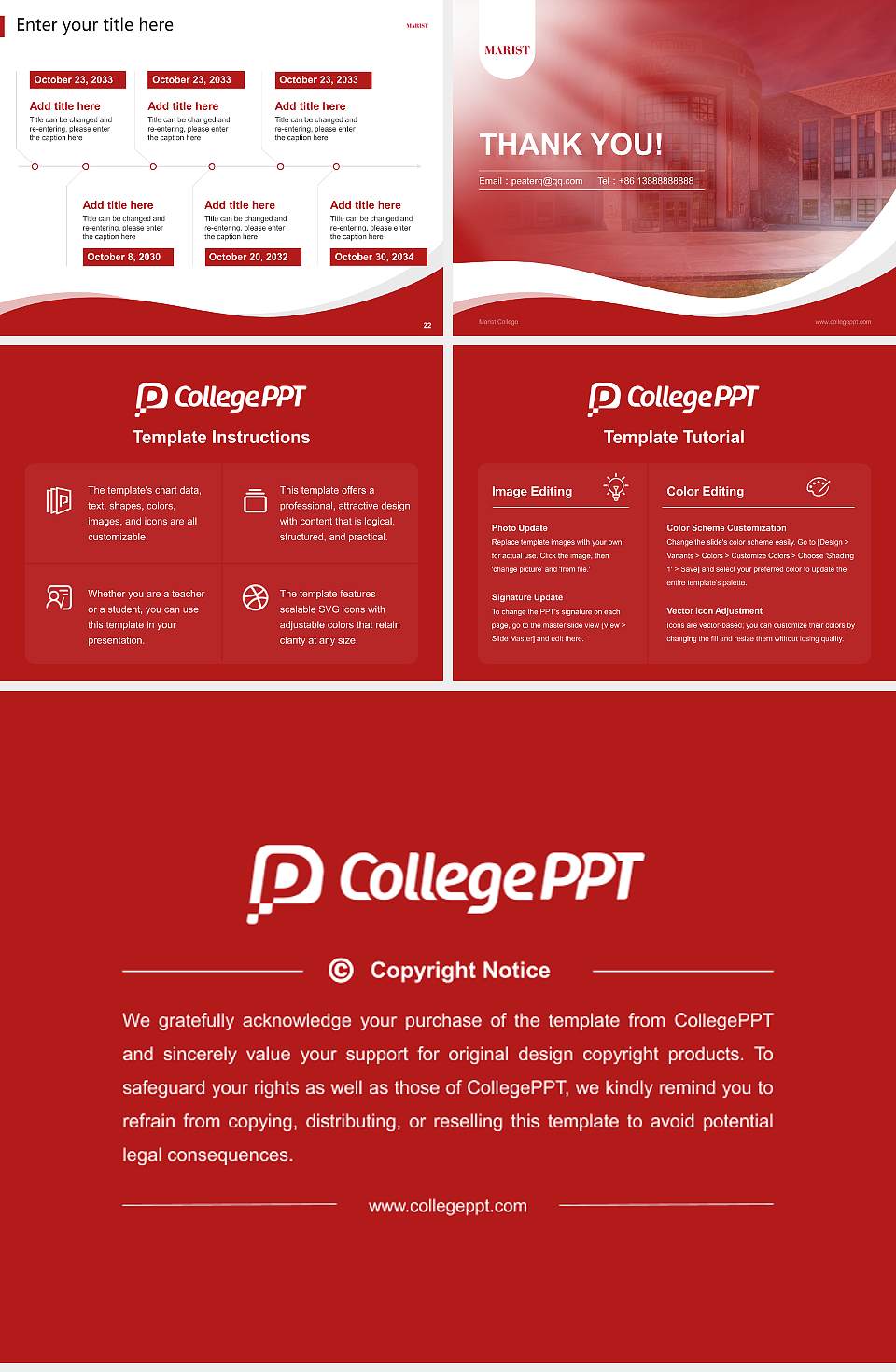 Marist College Lecture Sharing and Networking Event PPT Template4:3 ratio PPT effect preview image4