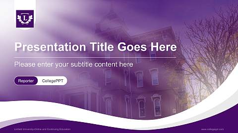 Linfield University-Online and Continuing Education Lecture Sharing and Networking Event PPT Template