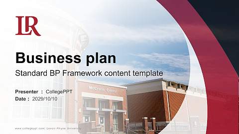 Lenoir-Rhyne University Competition/Entrepreneurship Contest PPT Template