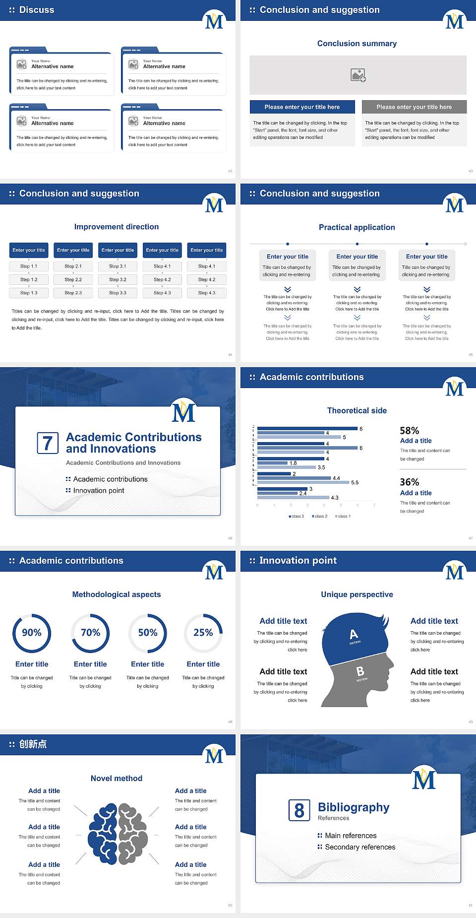 Madonna University Graduation Thesis Defense PPT Template4:3 ratio PPT effect preview image6