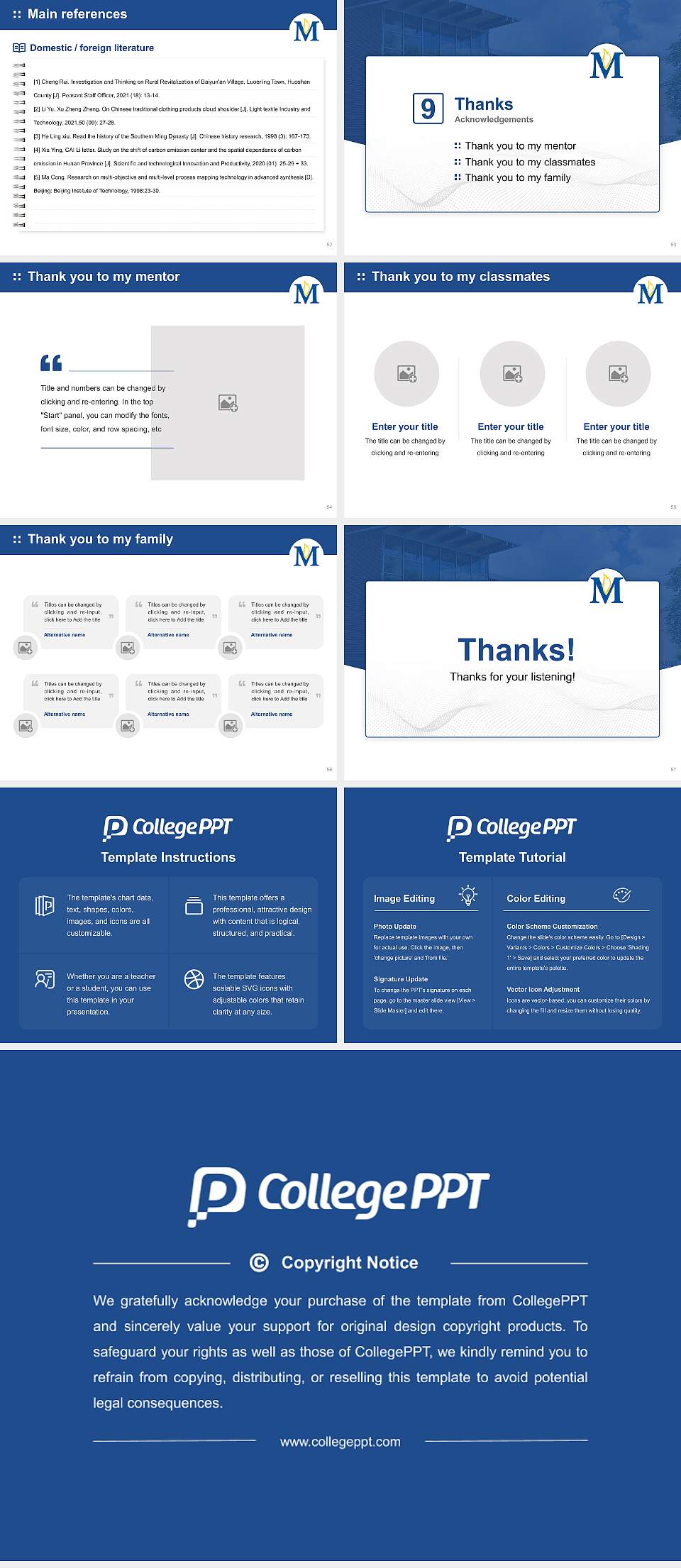 Madonna University Graduation Thesis Defense PPT Template4:3 ratio PPT effect preview image7