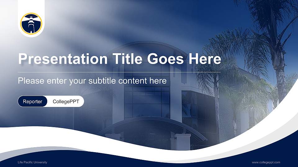 Life Pacific University Lecture Sharing and Networking Event PPT Template16:9 ratio PPT effect preview image