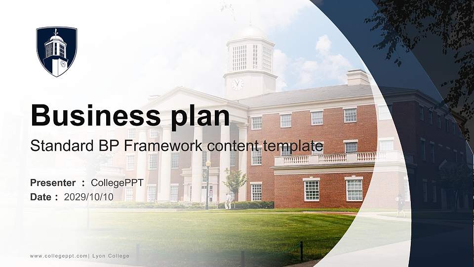 Lyon College Competition/Entrepreneurship Contest PPT Template16:9 ratio PPT effect preview image