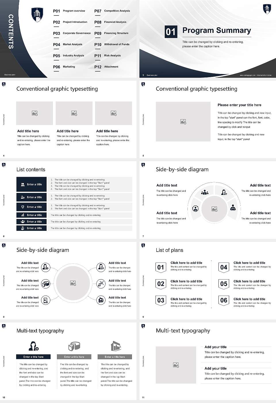 Lyon College Competition/Entrepreneurship Contest PPT Template16:9 ratio PPT effect preview image2