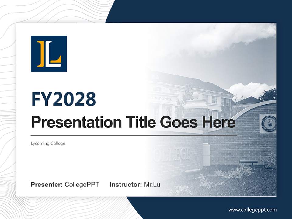 Lycoming College Academic Presentation/Research Findings Report PPT Template4:3 ratio PPT effect preview image5