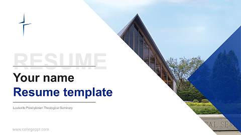 Louisville Presbyterian Theological Seminary Resume PPT Template