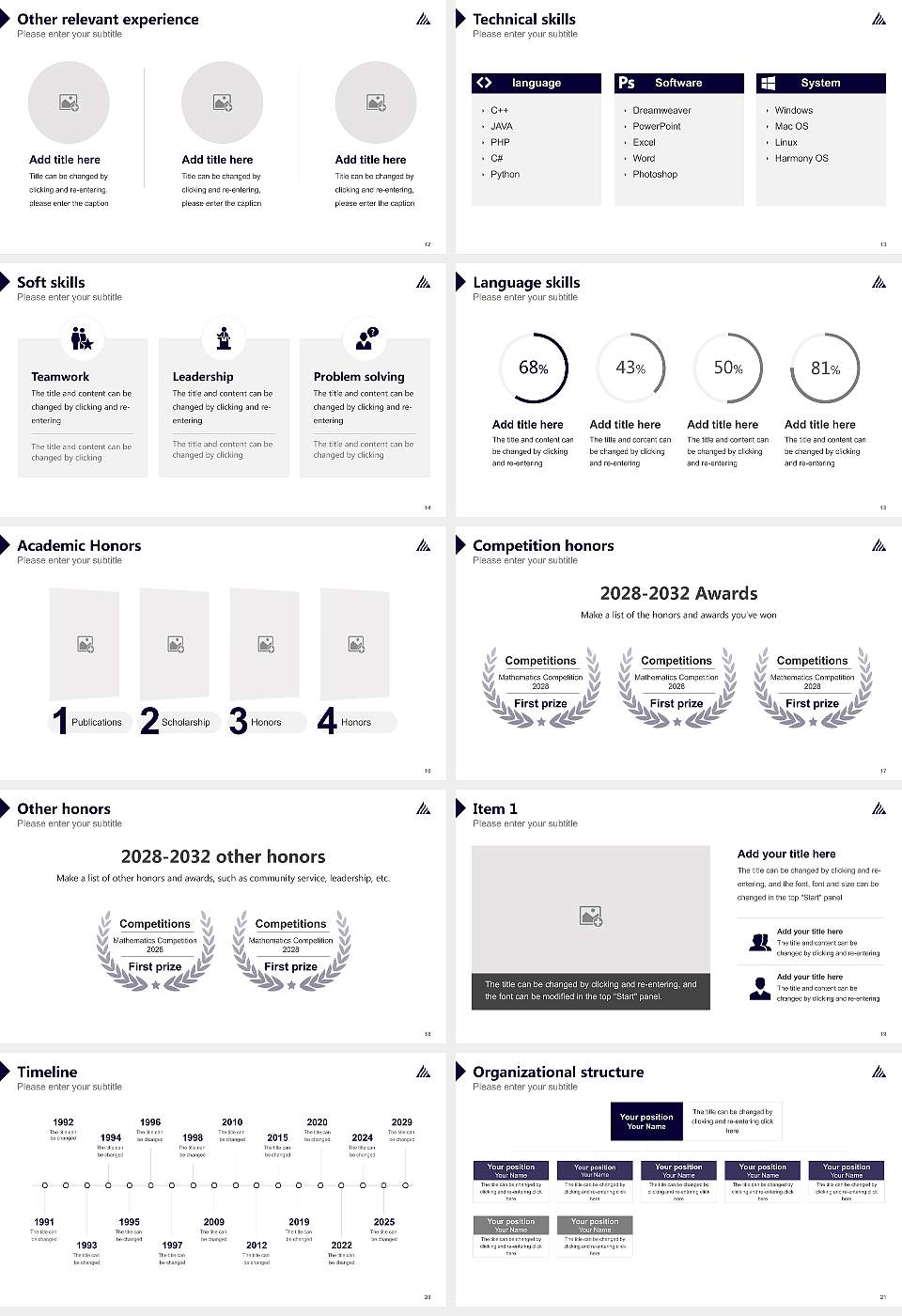 Louisiana Delta Community College Resume PPT Template16:9 ratio PPT effect preview image3