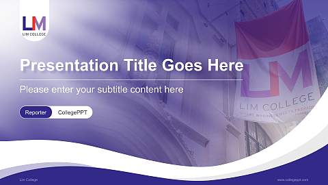 Lim College Lecture Sharing and Networking Event PPT Template