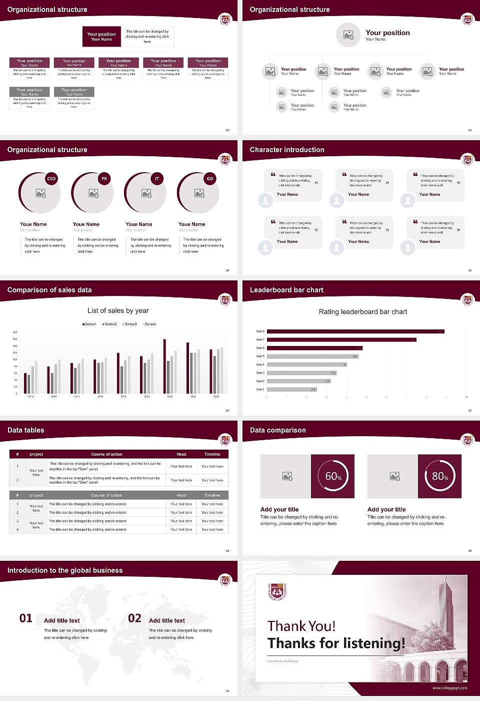 Loyola University Chicago Academic Presentation/Research Findings Report PPT Template16:9 ratio PPT effect preview image4