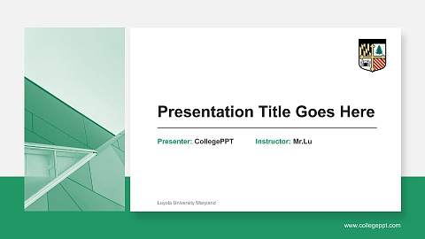 Loyola University Maryland General Purpose PPT Template