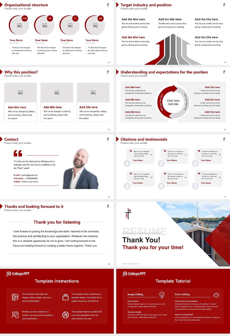 Lincoln Christian University Resume PPT Template16:9 ratio PPT effect preview image4