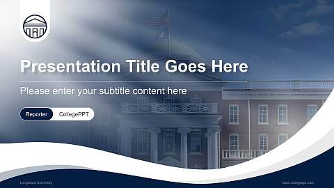 Longwood University Lecture Sharing and Networking Event PPT Template