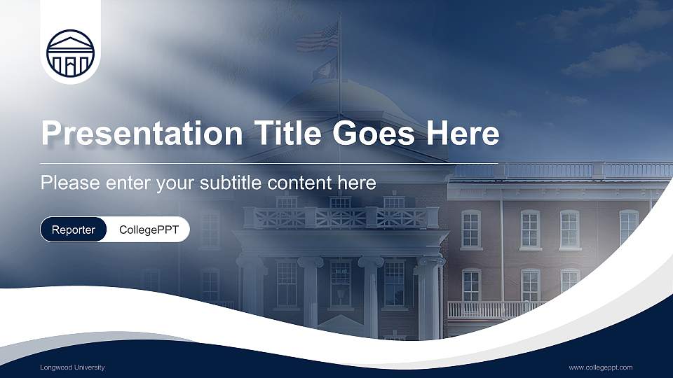 Longwood University Lecture Sharing and Networking Event PPT Template16:9 ratio PPT effect preview image