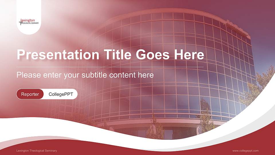 Lexington Theological Seminary Lecture Sharing and Networking Event PPT Template16:9 ratio PPT effect preview image