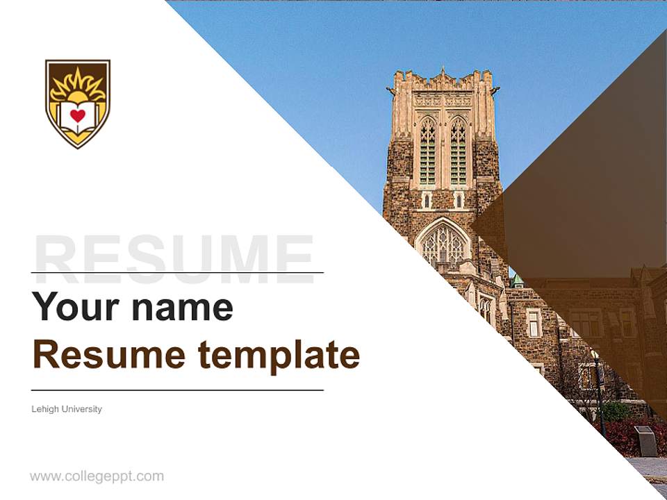 Lehigh University Resume PPT Template4:3 ratio PPT effect preview image5