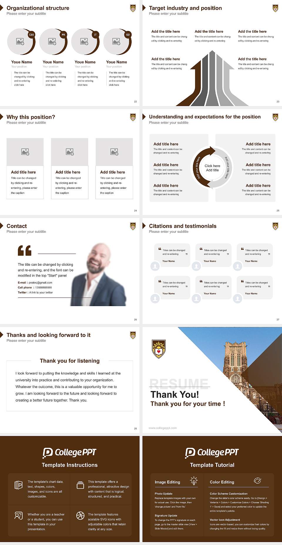 Lehigh University Resume PPT Template4:3 ratio PPT effect preview image4